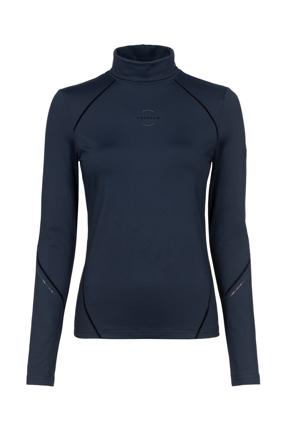 Cavallo Funktions-Rollkragen Shirt Cavaldesa in Schwarz