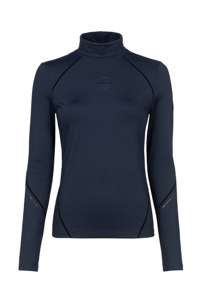Cavallo Funktions-Rollkragen Shirt Cavaldesa in Schwarz