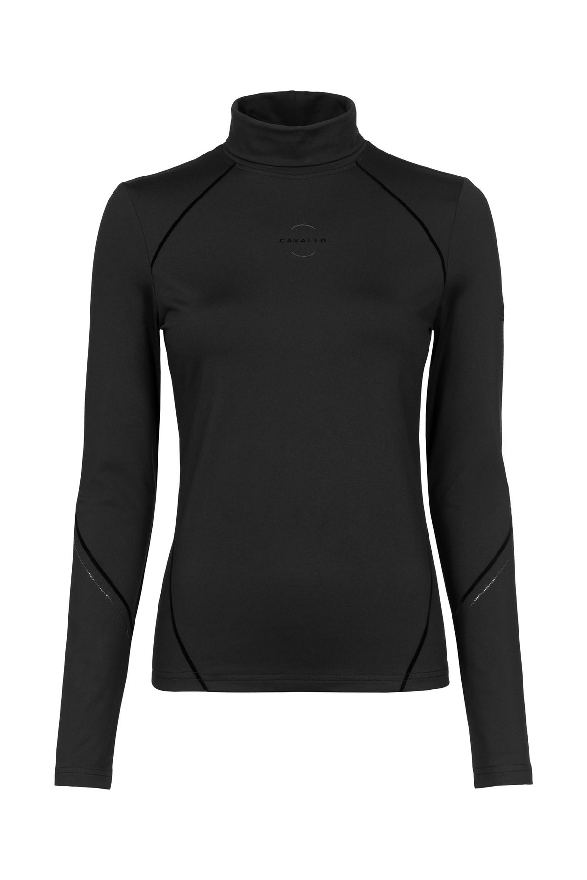 Cavallo Funktions-Rollkragen Shirt Cavaldesa in Schwarz