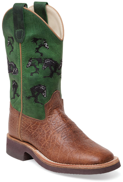 Old West Westernstiefel St. Elmo – Leder, breiter Zeh, für Kinder/Damen