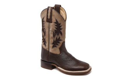 Old West Prescott Westernreitstiefel aus echtem Leder für Damen und Jugendliche