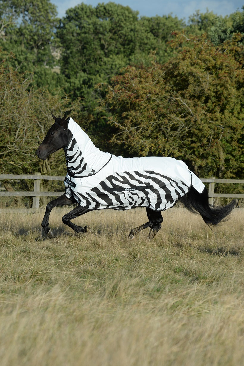 Bucas Buzz-off Rain Zebra & Neck Fliegendecke