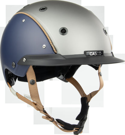 CASCO Champ Regal Blau Silber Matt Reithelm
