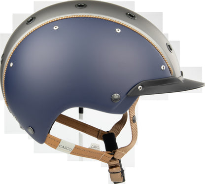CASCO Champ Regal Blau Silber Matt Reithelm