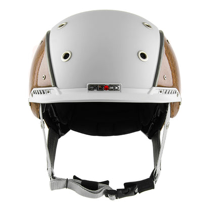 %%Casco Reithelm Champ-3 Flachsfaser-weißgrau