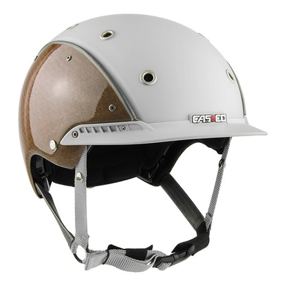 %%Casco Reithelm Champ-3 Flachsfaser-weißgrau