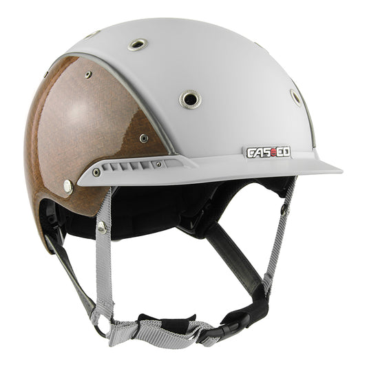 %%Casco Reithelm Champ-3 Flachsfaser-weißgrau