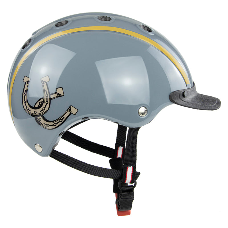 Casco Reithelm Nori grau Glückspferd, Kinderreithelm
