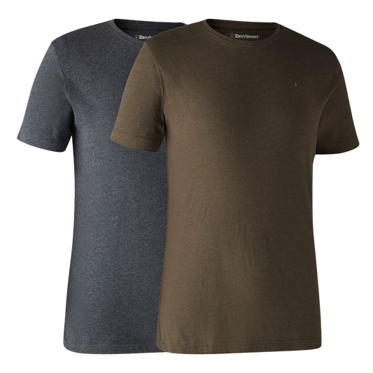 Deerhunter Basic T-Shirt im 2er-Pack, Herren T-Shirt in verschiedenen Farben