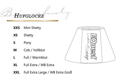 EQuest Hufglocke Premium in zwei Farben, Beinschutz