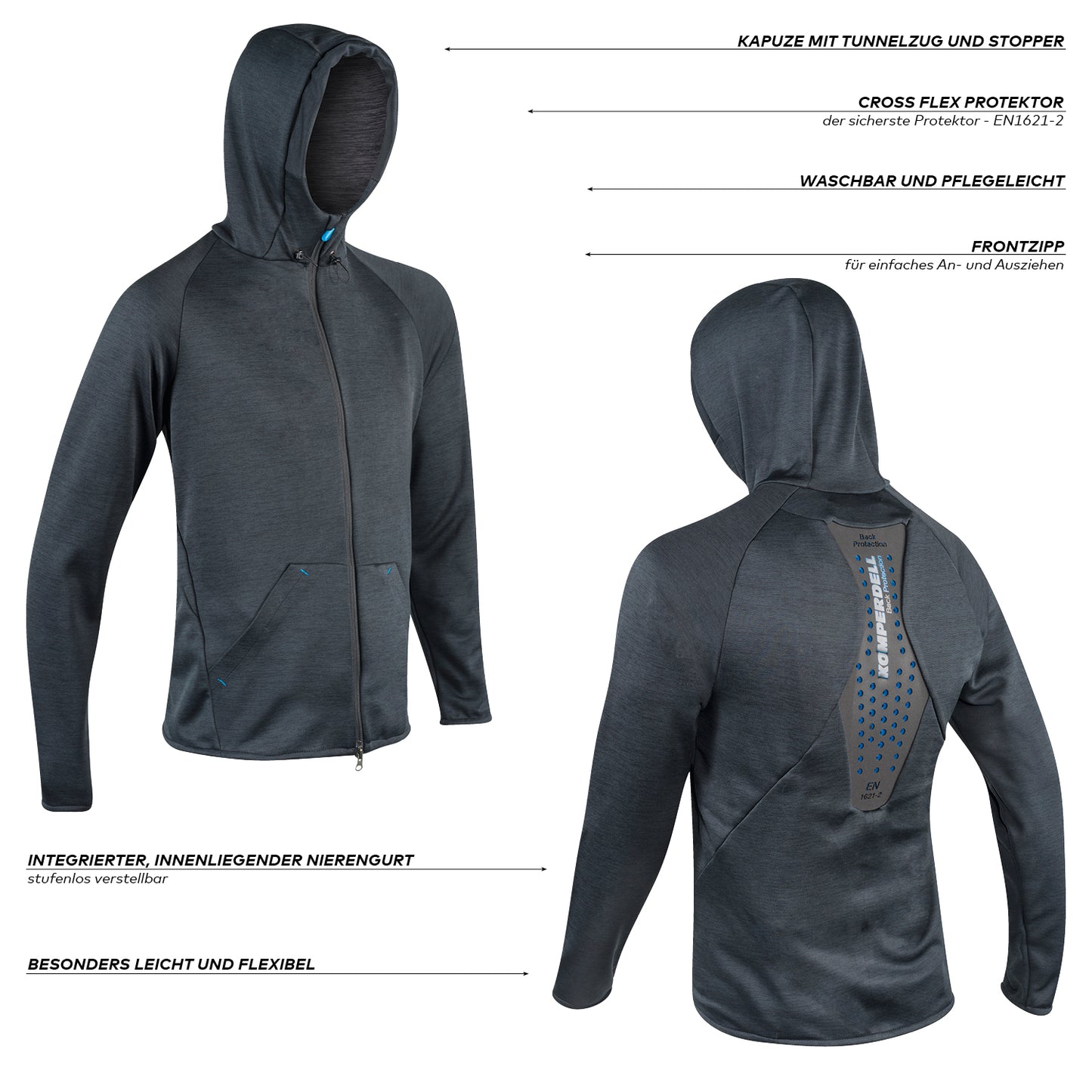 Komperdell Full Zip Hoody Shirt Herren
