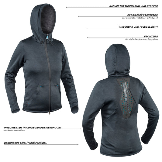 Komperdell Full Zip Hoody Shirt Damen