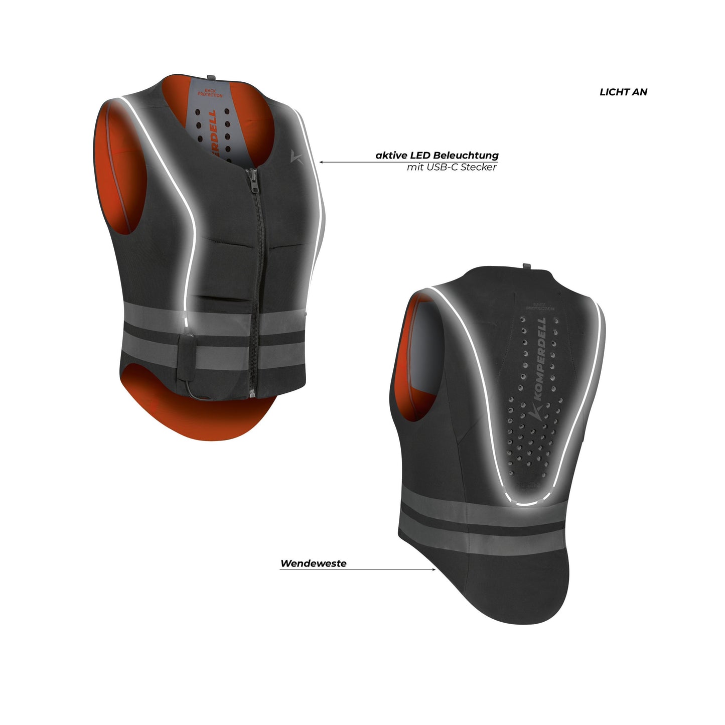 Komperdell Ballistic High Visibility FlexFit mit LED Beleuchtung Unisex