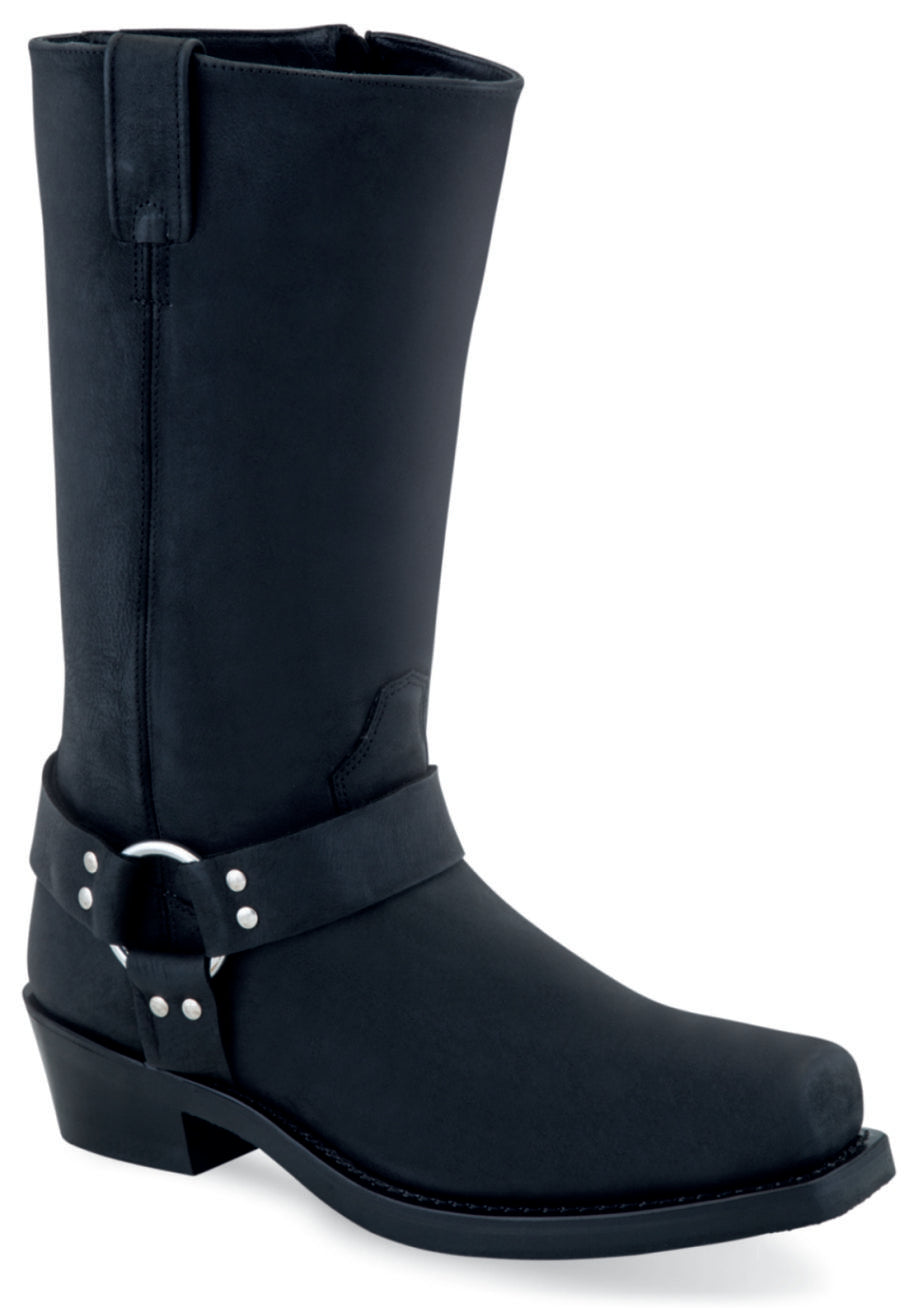 Westernreitstiefel Westernstiefel Herren Old West Galveston mit Harness Schwarz