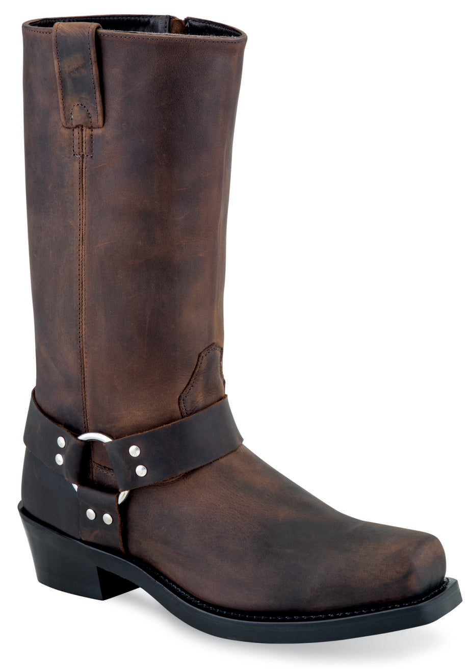 Herren Westernstiefel Old West mit Echtleder und Reißverschluss