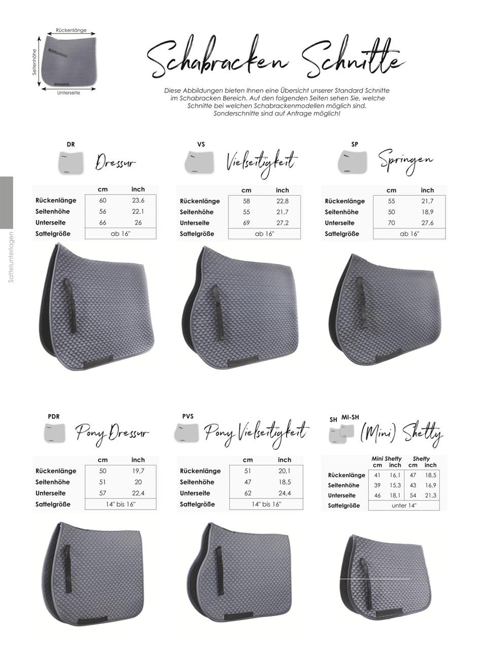 EQuest Schabracke cotton.Classic, Sattelunterlage