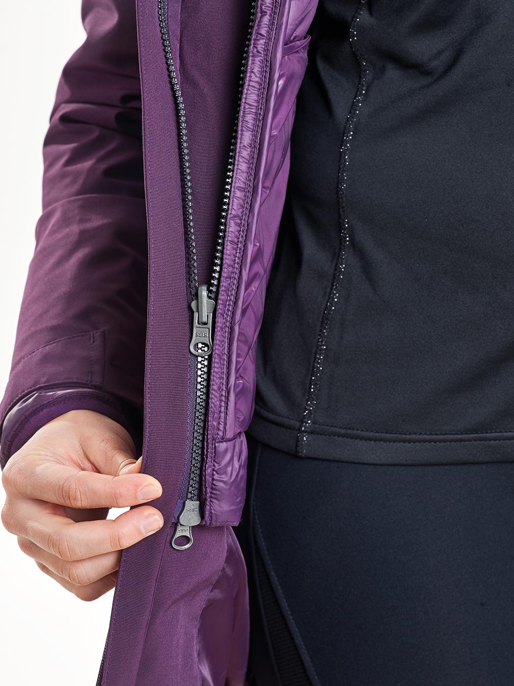 Jacke CAMERY 3 in 1 Plus in plum und schwarz