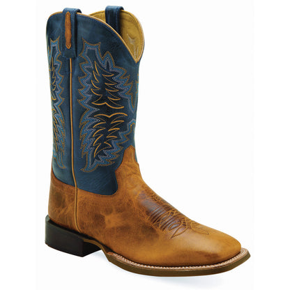 Old West Westernstiefel Herren aus Echtleder mit breiter Zehenkappe